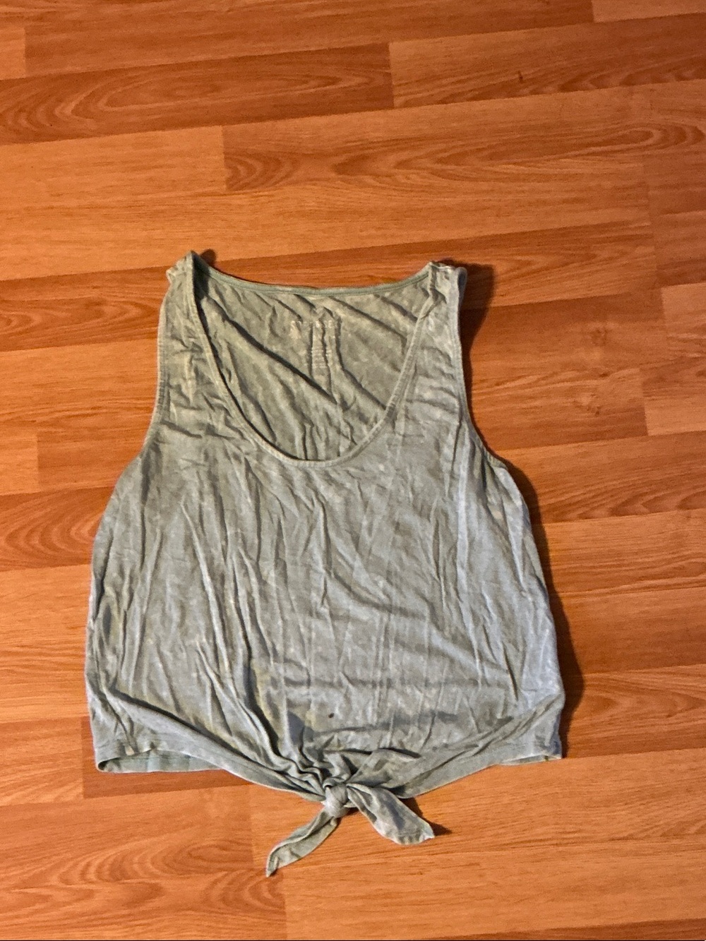 American Eagle Outfitters Light Mint Green Tie-Knot Tank